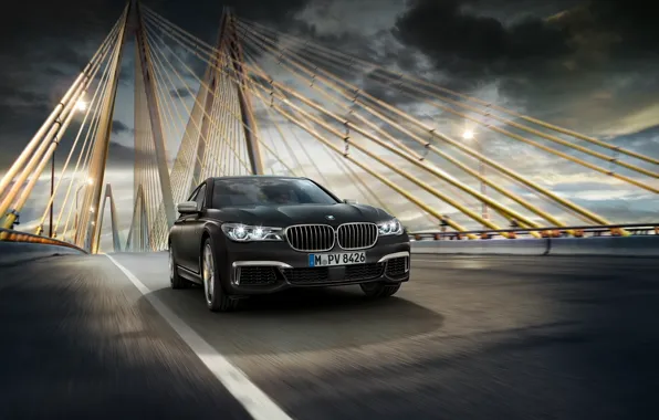 Black, Bridge, BMW, Movement, Car, xDrive, 2016, M760Li