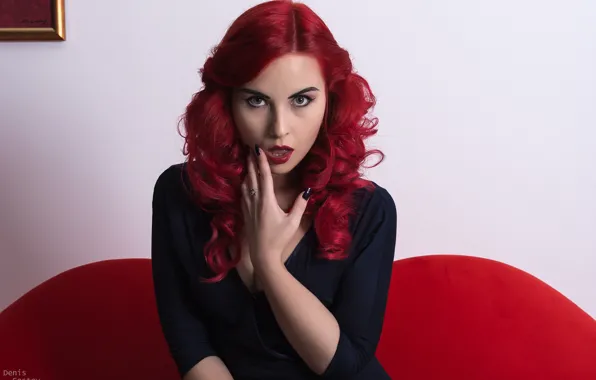 Look, face, pose, wall, model, hand, portrait, makeup