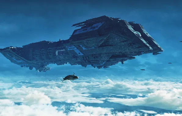Picture the sky, clouds, transport, ship, Flying High