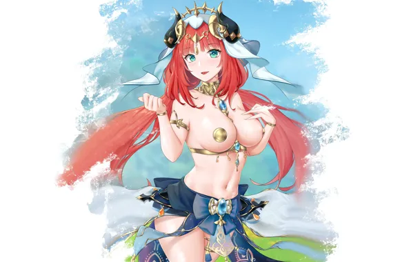 Wallpaper Barely Covered, anime, armpit, boobs, girl, hot, babe, pretty