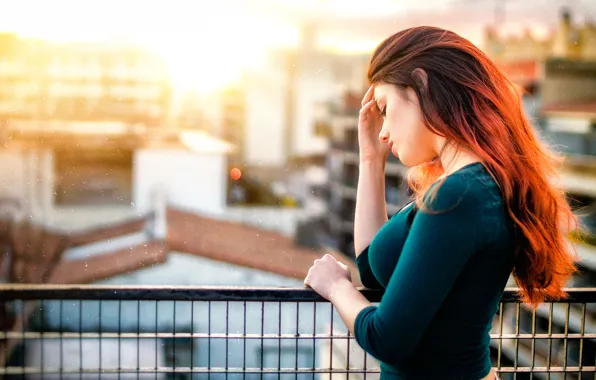 Picture sadness, the city, the red-haired girl, Gustavo Terzaghi