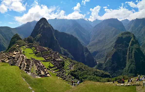 Mountains, Peru, ancient, Machu Picchu, relic