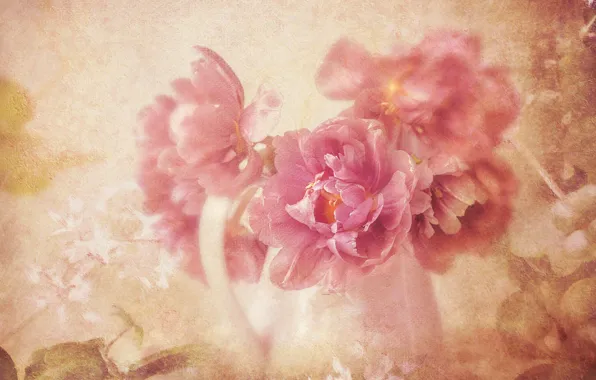 Bouquet, pitcher, peonies