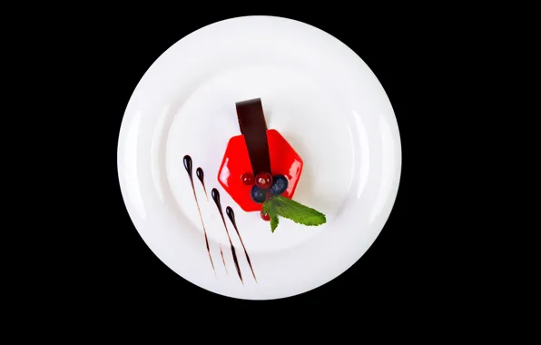 Berries, cake, dessert, jelly