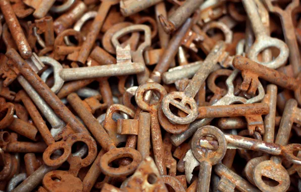 Background, rust, keys