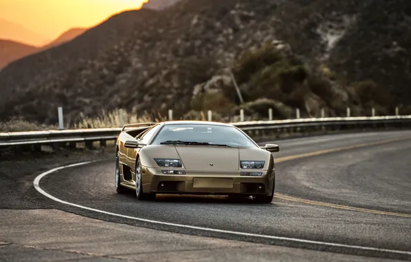 Lamborghini, Front, Diablo, Road, Face, Diablo VT, The Devil IS