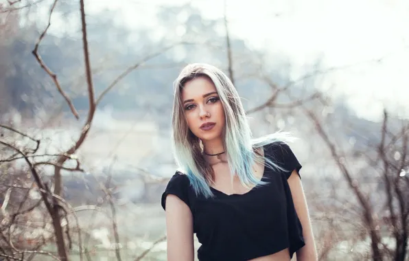 Branches, black, makeup, Mike, piercing, hairstyle, blonde, cute