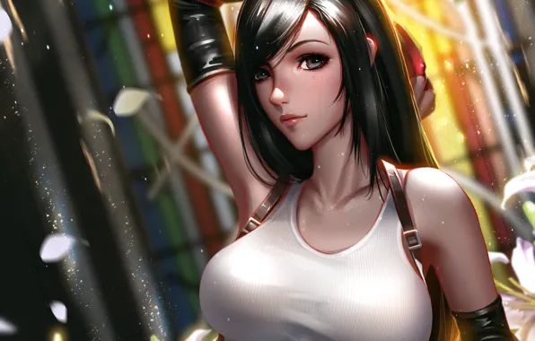 Girl, game, Final Fantasy, Tifa, fighter, woman, big, anime