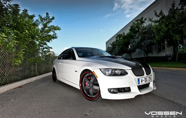 Road, the sky, the fence, drives, vossen, BMW M3