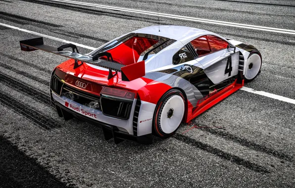 Audi, Machine, Asphalt, Audi R8, Motorsport, Rendering, Concept Art, Sports car