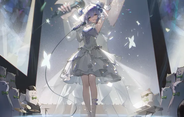 Girl, scene, polar bears, virtual youtuber