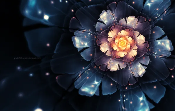 Flower, fractals, The Scent of the Night