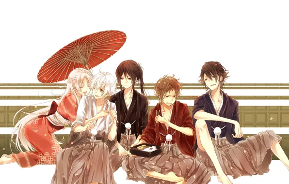K Project, Yata Misaki, Fushimi Saruhiko, Yatogami Kuroh, Yashiro Christ, Neko (K Project)