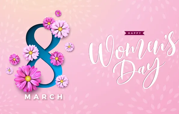 Picture flowers, figure, happy, March 8, flowers, spring, number, With the holiday