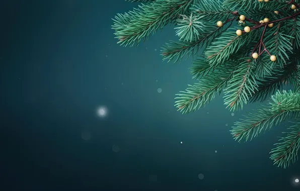 Branches, berries, spruce, fruit, Christmas, New year, tree, needles