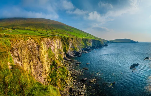 Nature, The ocean, Rock, Ireland, Coast, Dunquin