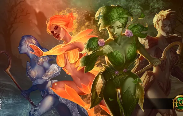 Girl, element, Gaia, Heroes of Newerth, Gaia Ultimate Empath, Empath