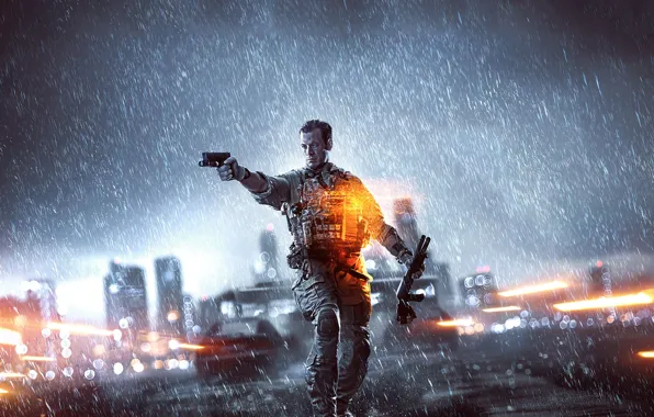 Gun, Rain, Weapons, Electronic Arts, Shotgun, DICE, Battlefield 4, BF4
