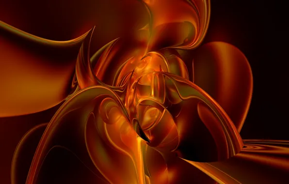 Picture orange, abstraction, splash, liquid, lava, liquid, orange, splash