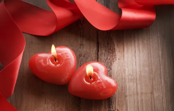 Love, heart, candles, love, heart, romantic, Valentine's Day