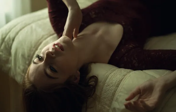 Girl, pose, eyelashes, lies