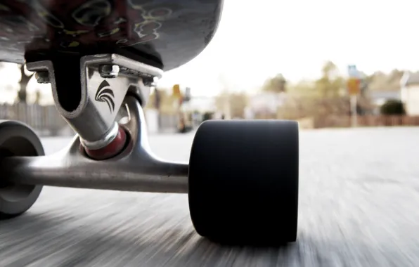 Picture wheels, wood, skate, ground
