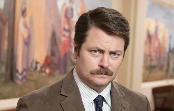 Picture Look, Mustache, Nick Offerman, Ron Swanson