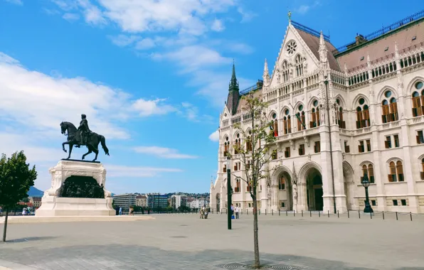 The sky, clouds, the building, area, monument, architecture, Hungary, Hungary