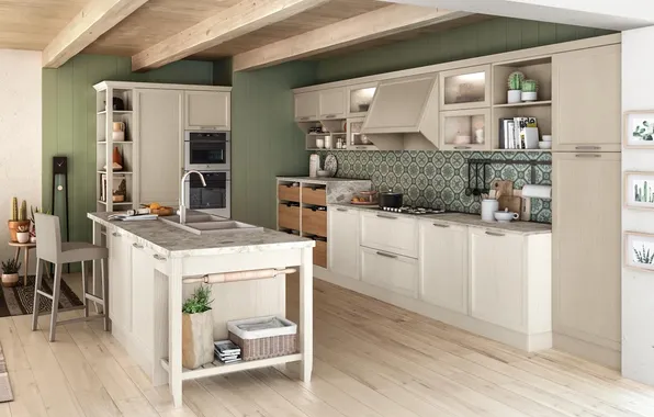 Style, Villa, interior, Italy, kitchen, Italian design, Santadi Kitchen