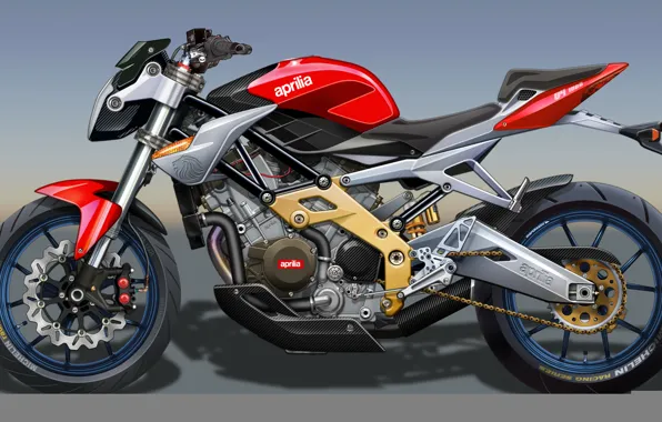 Figure, concept, art, motorcycle, Aprilia, dangeruss, V-4