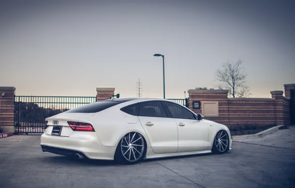 Picture Audi, Tuning, AUDI, Lights, Drives, Vossen, Back