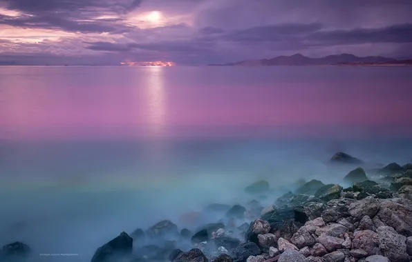 Sea, light, stones, the moon, the evening, excerpt