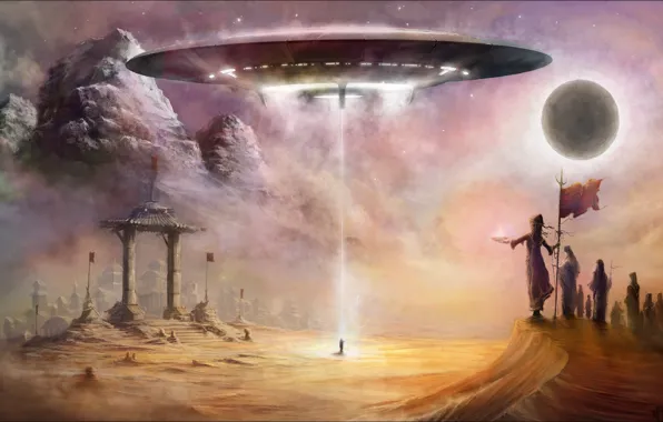 Fantasy, Art, fantastic, UFO