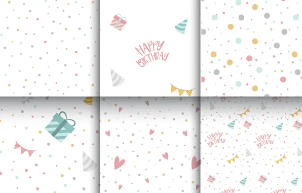 White, background, colorful, gifts, pattern, polka dot, vectors