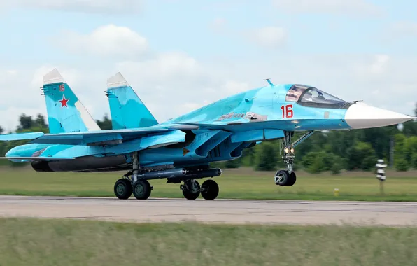 Picture Duck, fighter-bomber, Su-34, Sukhoi, Videoconferencing Russia, Russian multifunctional