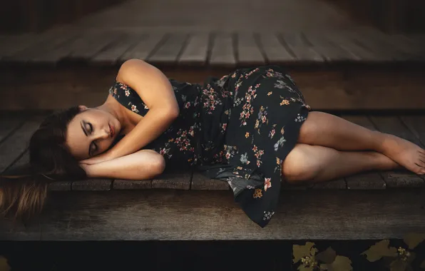 Picture girl, pose, background