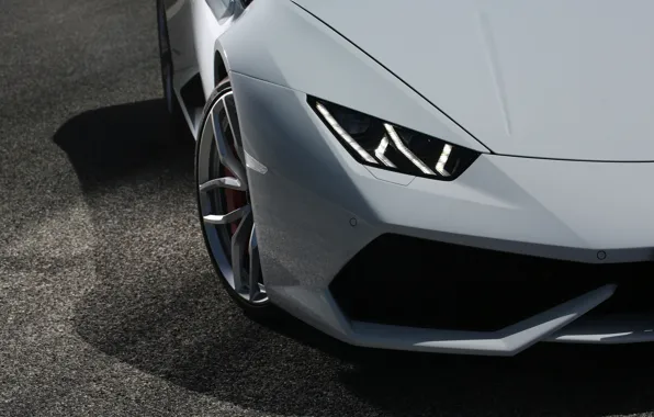 White, Lamborghini, headlight, bumper, Huracan