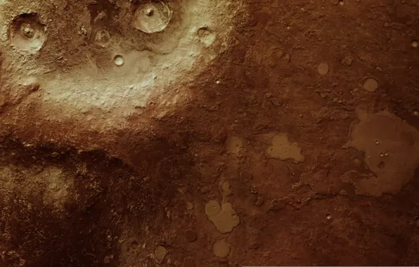 Picture crater, Mars, Arabia Terra, Mars Express