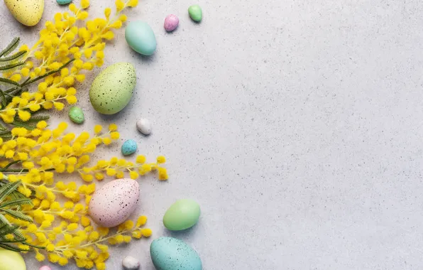 Flowers, eggs, spring, colorful, Easter, happy, flowers, spring