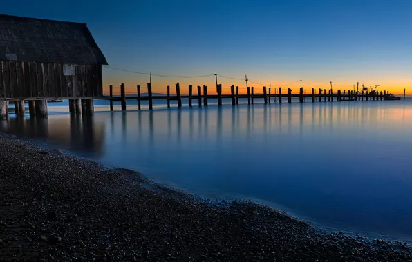 Landscape, California, pier, China Camp