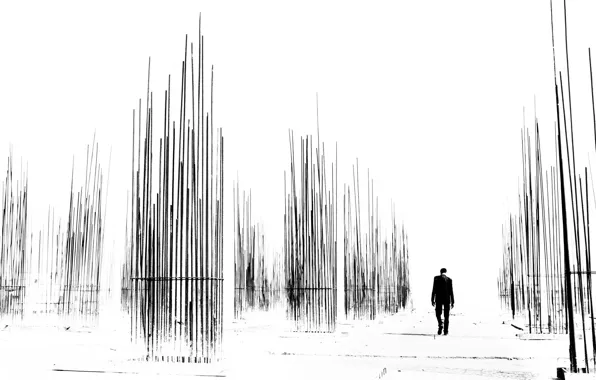 Metal, background, people