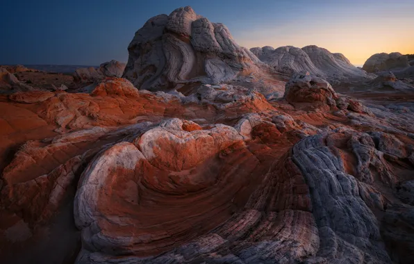 Nature, rocks, AZ, Utah, USA, White Pocket, a national Park Vermilion Cliffs