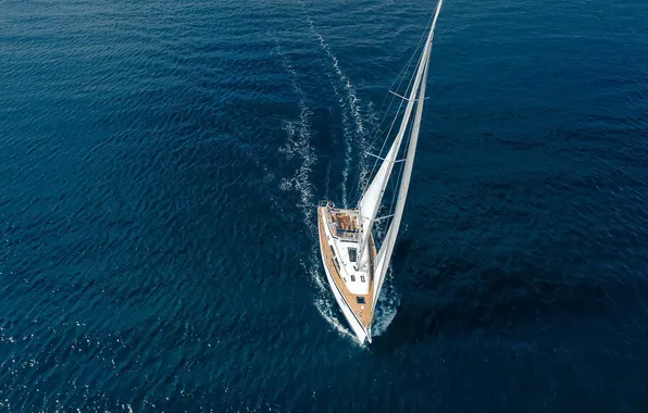 Sea, the way, movement, the ocean, the wind, ship, yacht, captain