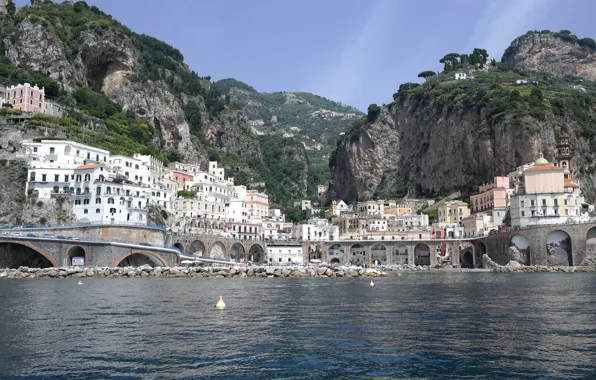 Sea, mountains, home, Italy, Atrani