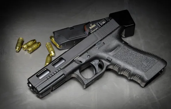 Picture Austria, cartridges, Glock 17, self-loading pistol