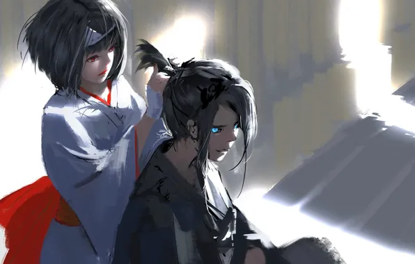 Girl, anime, art, guy, two, A Homeless God, Noragami, Yato