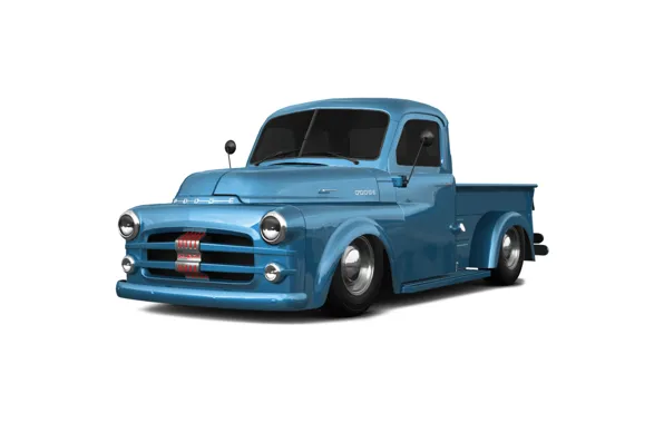 Machine, retro, technique, car, white background, Dodge, car, pickup