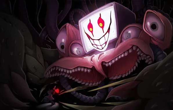 Eyes, monster, teeth, girl, Undertale, Undertail