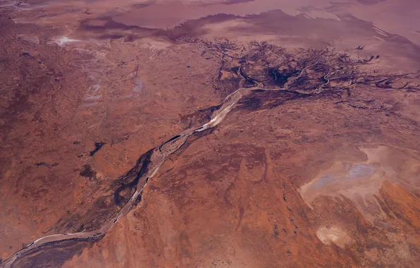 River, desert, Australia, the view from the top