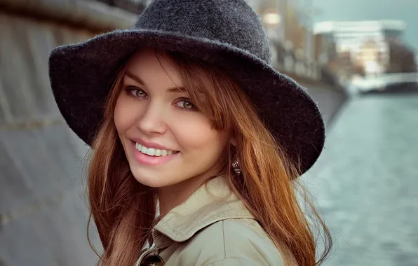 Picture smile, hat, Nastya, Katie Melman